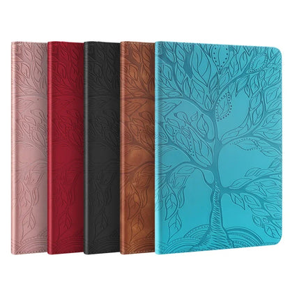 Tablet for Samsung Galaxy Tab S9 FE Case 10.9 inch 3D Tree Embossed Flip Stand TPU Cover for Funda Galaxy Tab S9 FE S9FE Case