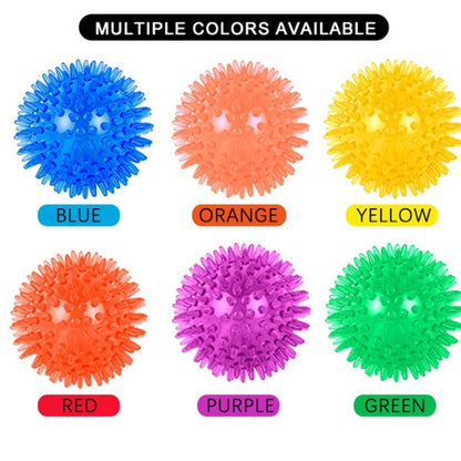 Dog Toys Luminous Sound Toy Bouncy Ball Pet Toy Flash Thorn Ball Molar Tooth Cleaning Toy Cat Dog Accessories