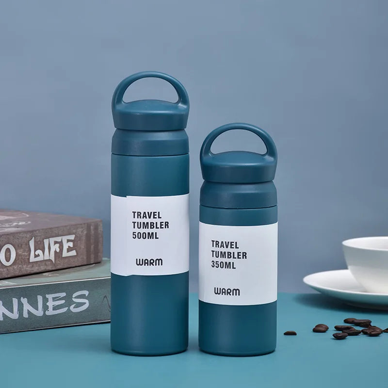 New 350ml 480ml Steel Water Thermos Cup Cute Tumbler Portable Insulated Vacuum Flask