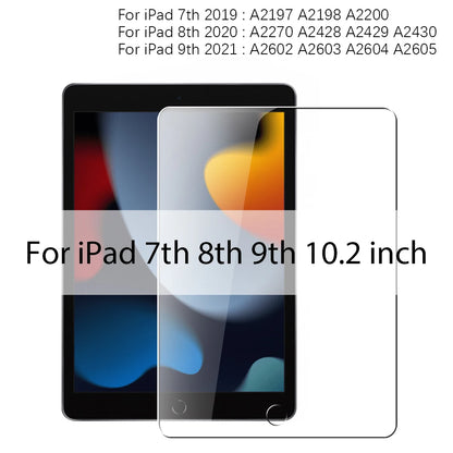 Screen Protector For iPad Pro 13 11 M4 M2 2024 12.9 10th Tempered Glass For iPad Air 5 4 3 9th 8th 7th Generation Mini 7 6 Film