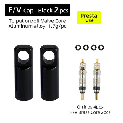 Deemount 2 in 1 Presta Caps F/V Valve Core Overhaul Install Tool CNC Anodized Alloy Light Weight Bicycle Valve Nipple 10/4/2PCS