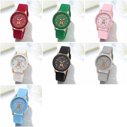 Casual Women Sport Cartoon Silicone Quartz Student Watch