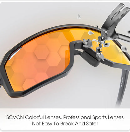 SCVCN Cycling Glasses Bike Sunglasses Men UV400 Eyewear Sports MTB Outdoor Goggles Bicycle Women Sunglasses Multi Color Riding