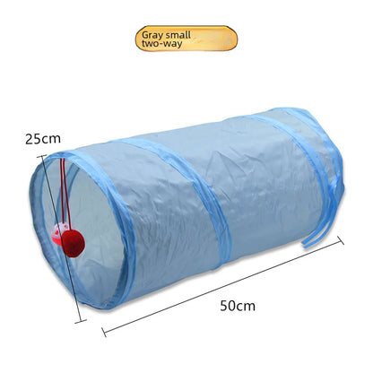 650g Rainbow Cat Toy Tunnel Playground Cats Scratching Running Interactive Teaser Toy Kittens Adult Cats