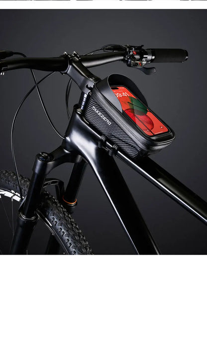 TAKEZERO A2X Mountain Bike EVA Hard Shell Bicycle Bag - Quick-Release Front Bar Bag for Handlebar Mount, Cycling Equipment