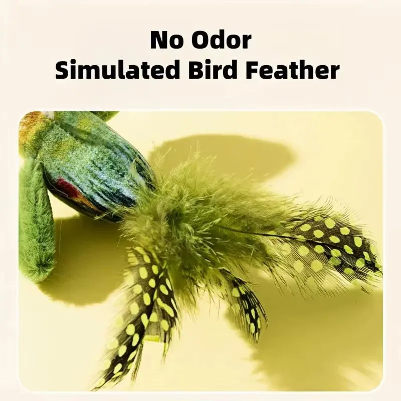 Simulation Bird Cat Toys Cats Interactive Cat Toy Realistic Bird Sound Cat Toy Plush Cat Toy Catnip Cat Toy for Cats Kitten Toy