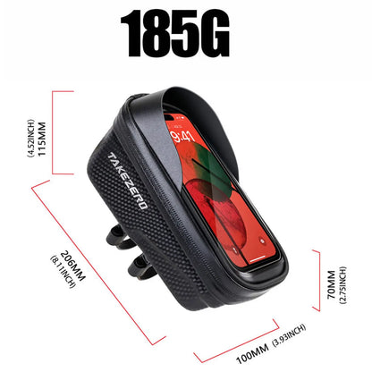 TAKEZERO A2X Mountain Bike EVA Hard Shell Bicycle Bag - Quick-Release Front Bar Bag for Handlebar Mount, Cycling Equipment