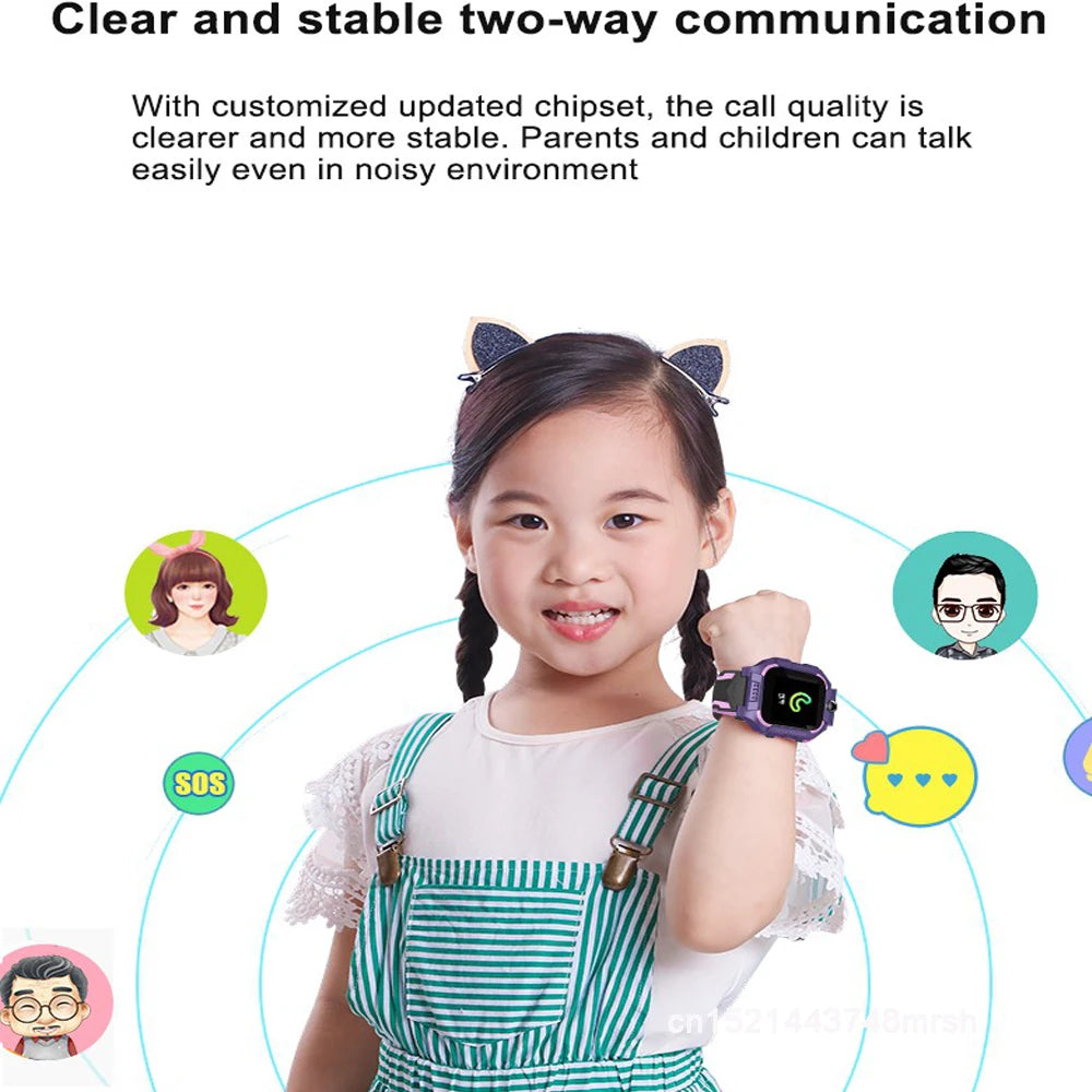 2G Smart Watch Kids LBS SOS Phone Watch IP67 Waterproof Remote Photo Voice Chat Smartwatch Compatible For Ios Android Child Gift