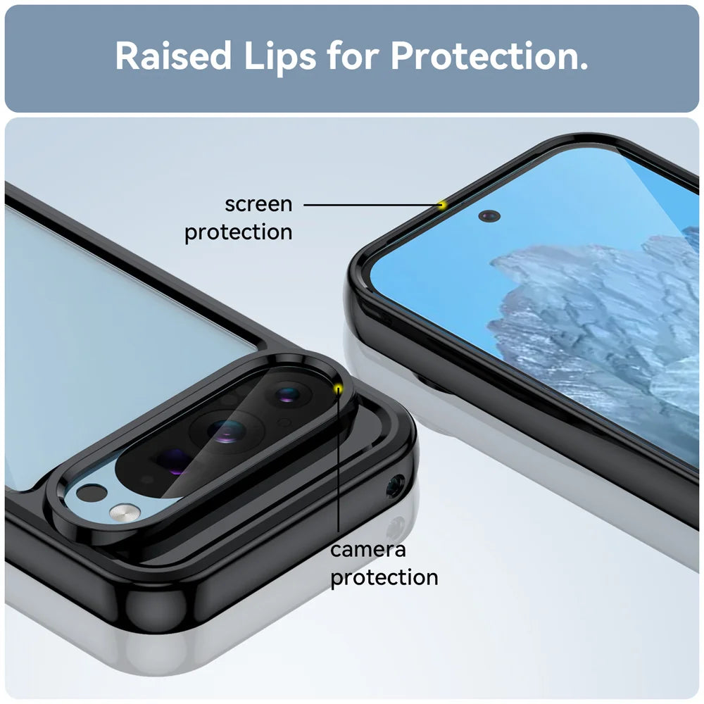 Fashion Transparent Acrylic Case For Google Pixel 9 8 7 Pro 8 7 A Colorful Hard Clear Shockproof Thin Cover For Pixel 9 Pro XL