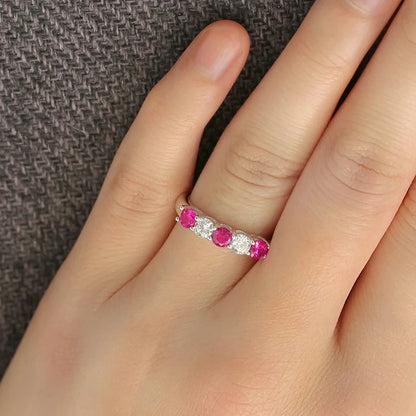 Fashion Contracted Women Wedding Rings with White/Green/Rose Red/Blue CZ Exquisite Female Finger-rings New Trendy Jewelry