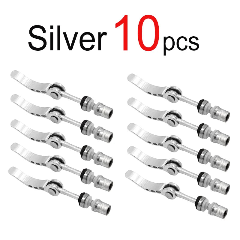 1/2/6pcs M6 x65mm Bicycle Quick Release Aluminum Seatpost Clamp Bike Seat Post Tube Clamp  Lock Nut Saddle for Road MTB Bike