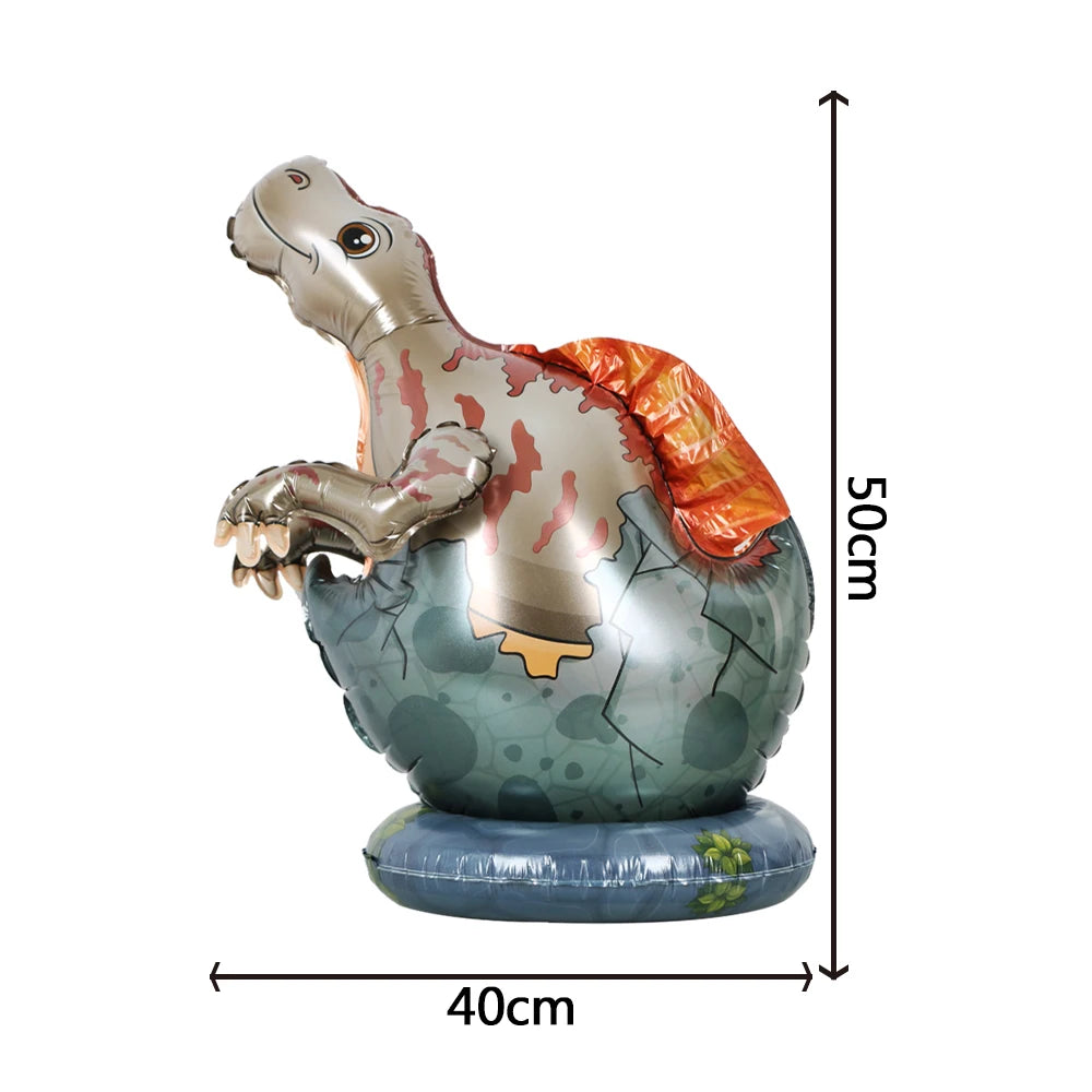 1pcs Large 4D Dinosaur Foil Balloons Jungle Animal Baby Boys Birthday Party Decors Jurassic Standind Dragon Kids Toys Air Globos