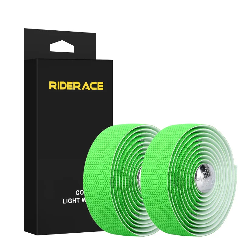 Bicycle Handlebar Tape With Bar End Plugs Non-Slip Shock Absorbing Ultralight Wear-Resistant Bike Handlebar Tape Cycling Strap