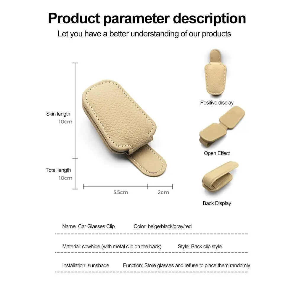 Universal Car Sunglasses Clip Card Ticket Holder Stand Fastener Pen Case Eyeglasses Sun Visor Car Accessories