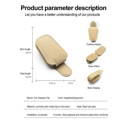Universal Car Sunglasses Clip Card Ticket Holder Stand Fastener Pen Case Eyeglasses Sun Visor Car Accessories