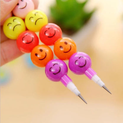 10Pcs Lollipop Building Block Crayon/Pencil Graffiti Pen for Children Birthday Party Favors Student Back To School Gifts