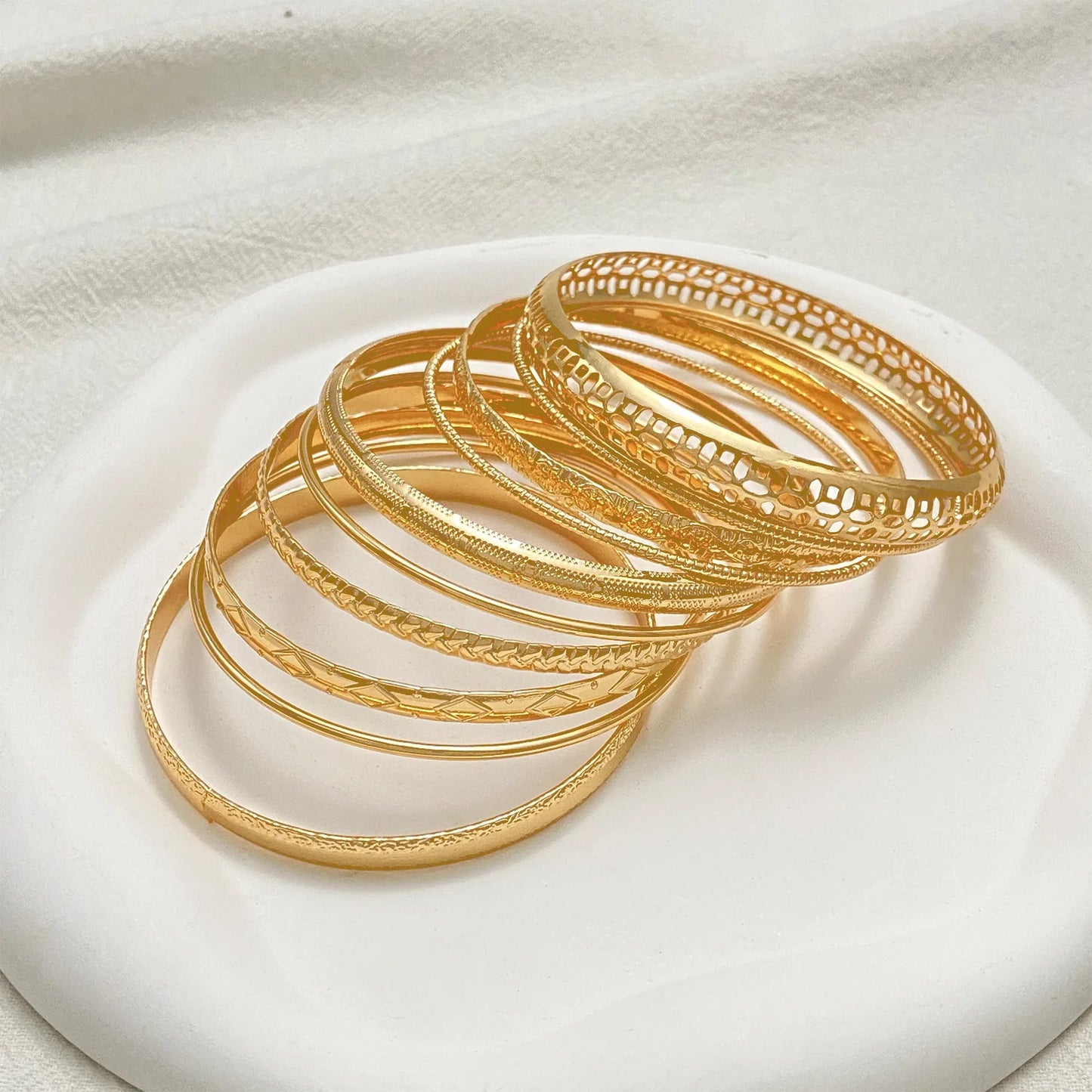 Fashion Stainless Steel Bracelets for Women Men Twist Texture Bangles Gold Silver Color Jewelry Statement Streetwear Goth Gifts
