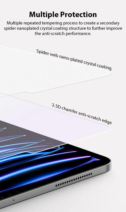 Tempered Glass For Ipad Pro 11 12.9 13 2024 10th 9th Gen Screen Protector For Ipad Air 5 4 Mini 6 10.9 10.2 Film Anti Blue Light