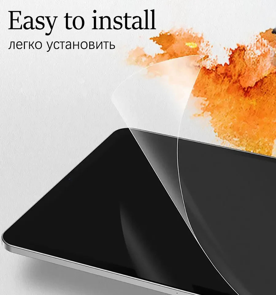 3Pcs Paper Feel Like Screen Protector For iPad 10th 9th Generation 8 7 6 Air 5 4 Pro 11 12.9 10.5 9.7 Mini 5 6 13 2024 No Glass