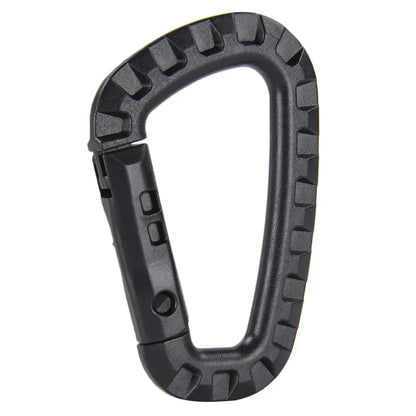 5pcs 8.5cm Tactical Backpack Buckle Fast Tactical Carabiner Plastic Hook D Shape Mosqueton EDC Gear For Outdoor Camping