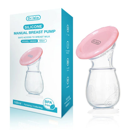 Dr.isla Baby Feeding Manual Breast Pump Partner Breast Collector Automatic Correction Breast Milk Silicone Pumps BPA Free