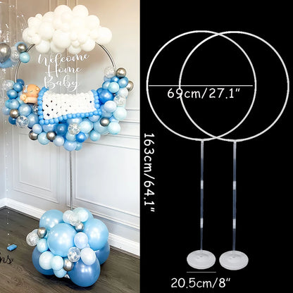 1/2set Adjustable Balloon Column Stand Metal Balloon Stand Holder with Plastic Base for Wedding Decor Birthday Baby Shower Party