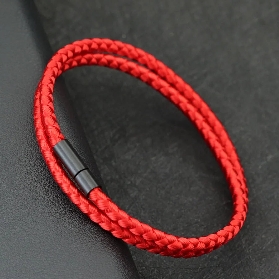 2025 New Simple Style Keel Rope Bracelet For Men Bilayer Wrap Braslet Bangle Homme Nautical Braclet Gifts For Him Pulseria Joias