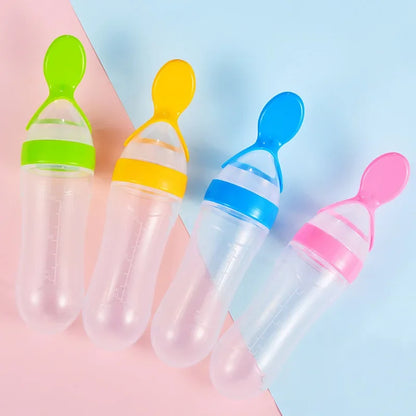 4Pcs Baby Feeding Bottle with Fruit Pacifier Set Baby Spoon Bottle Toddler Fresh Vegetable Fruit Feeder Kids Feeding Supplies