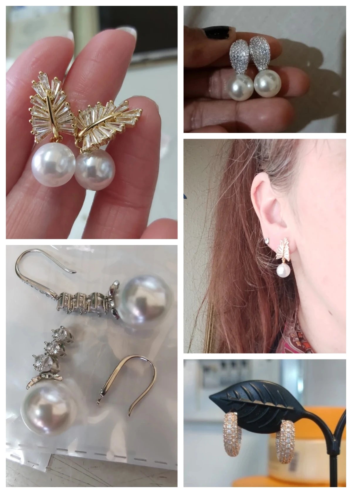 Luxury CZ Imitation Pearl Earrings for Women Silver Color Temperament Elegant Lady Earrings Wedding Party Fashion Jewelry