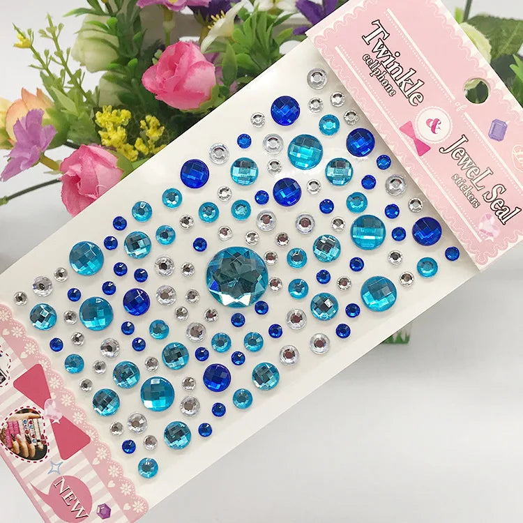 Glitter Face Stickers for Children Rhinestones for Eyes Face Diamonds Bright Stickers Festival Makeup Jewels Stickers ZS006