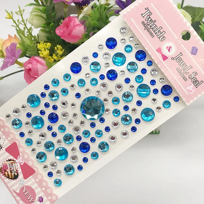 Glitter Face Stickers for Children Rhinestones for Eyes Face Diamonds Bright Stickers Festival Makeup Jewels Stickers ZS006