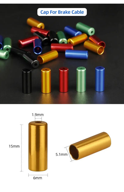 5mm Alloy Bicycle Brake Cable End Cap Housing Ferrules 4mm MTB Road Bike Derailleur Shifter Line End Crimps