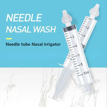 2Pcs Needle Tube Baby Nasal Aspirator Syringe Baby Nose Cleaner Infant Rhinitis Nasal Washer Children Nose Washing Tool for Kids