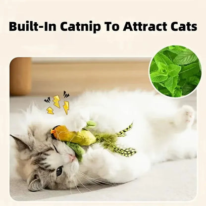 Simulation Bird Cat Toys Cats Interactive Cat Toy Realistic Bird Sound Cat Toy Plush Cat Toy Catnip Cat Toy for Cats Kitten Toy
