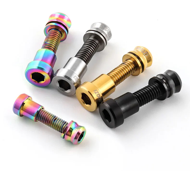 MUQZI Titanium Bolt M5x17mm M5x19mm Bicycle Nut Titanium Alloy Stem Bolts MTB Road  Folding Bike Screw Accessories
