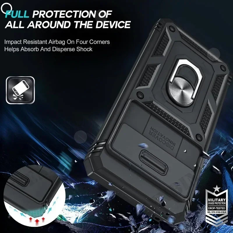 Case For Google Pixel 9 8 Pro 8 6 Pro 8A 7A  Google Pixel 9 Pro XL Heavy Duty With Camera 360 Degree Kickstand Cover