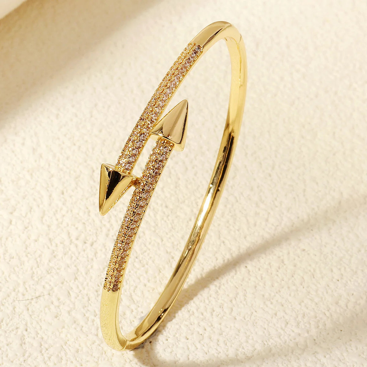 Copper With Zirconium Opening Female Simple Trendy Bracelet Women's Stainless Steel Jewelry Luxury Gifts for Girlfriends