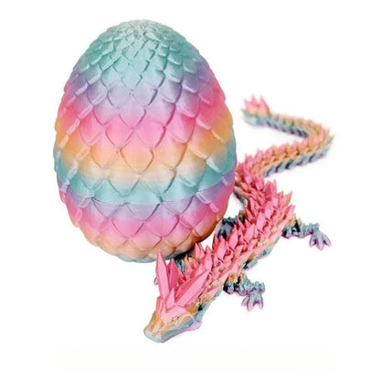 1/2PCS 3D Printed Dragon Egg with Dragon Full Articulated Dragon Modle Movable Rotatable Articulated Desktop Ornament Kid Toy