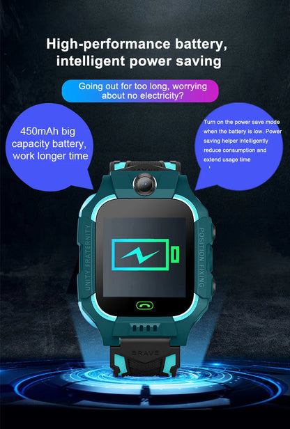 2G Smart Watch Kids LBS SOS Phone Watch IP67 Waterproof Remote Photo Voice Chat Smartwatch Compatible For Ios Android Child Gift