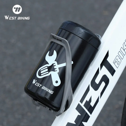WEST BIKING Bicycle Repair Tool Storage Capsule Portable Waterproof Toolkit With Water Bottle Cage MTB Road Bike Accessories