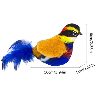 Simulation Bird Cat Toys Cats Interactive Cat Toy Realistic Bird Sound Cat Toy Plush Cat Toy Catnip Cat Toy for Cats Kitten Toy