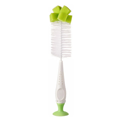 SAIDAH Simple Nylon Sponge Suction Feeding Bottle Nipple Pacifier Brush Set Water Sippy Vacuum Cup Cleaning（2 in 1）