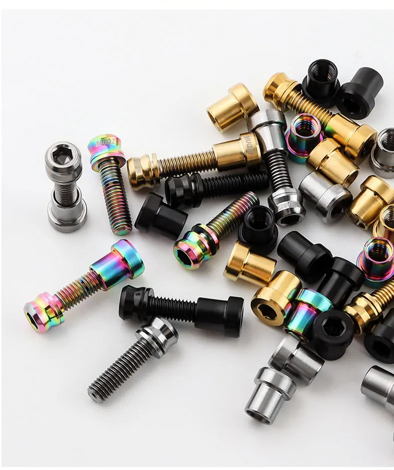 MUQZI Titanium Bolt M5x17mm M5x19mm Bicycle Nut Titanium Alloy Stem Bolts MTB Road  Folding Bike Screw Accessories