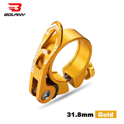 BOLANY MTB Bike Seatpost Clamp Quick Releas Ultralight Aluminium Alloy Bicycle Seat Post Mount 31.8mm 34.9mm Cycling Accessories