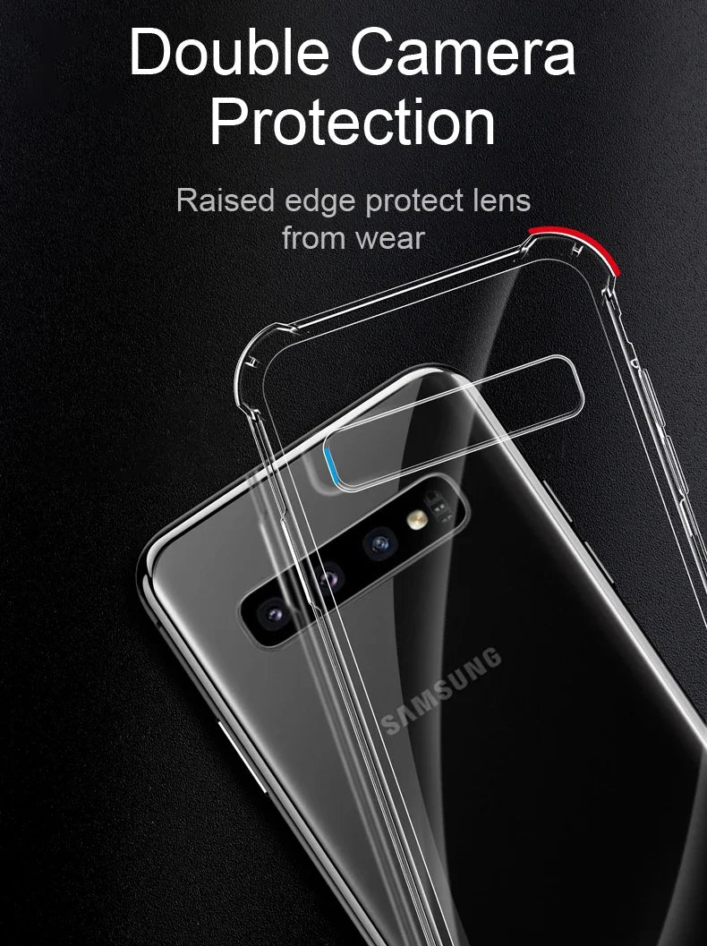 Luxury Silicone Case For Samsung Galaxy S25 S24 S20 FE S10 S9 S8 Plus S10E Note 8 9 10 Lite Transparent Soft Shockproof Case
