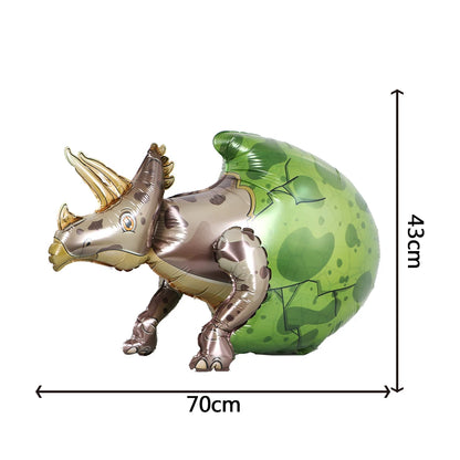 1pcs Large 4D Dinosaur Foil Balloons Jungle Animal Baby Boys Birthday Party Decors Jurassic Standind Dragon Kids Toys Air Globos