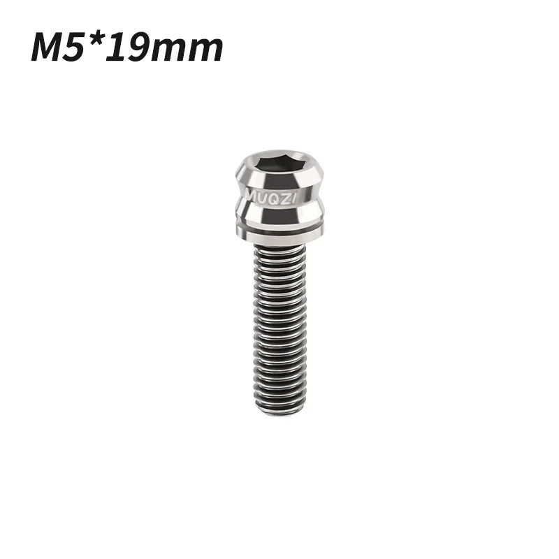 MUQZI Titanium Bolt M5x17mm M5x19mm Bicycle Nut Titanium Alloy Stem Bolts MTB Road  Folding Bike Screw Accessories