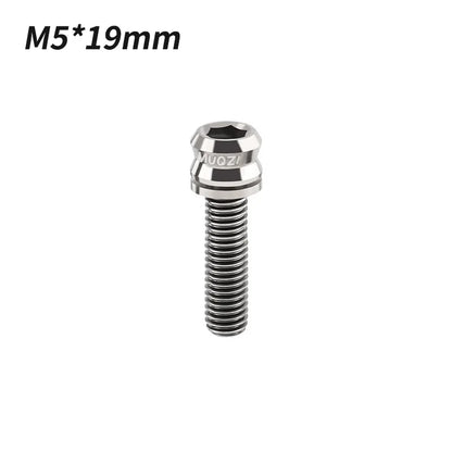 MUQZI Titanium Bolt M5x17mm M5x19mm Bicycle Nut Titanium Alloy Stem Bolts MTB Road  Folding Bike Screw Accessories