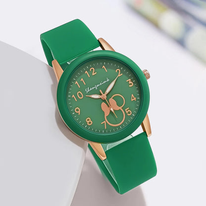 Casual Women Sport Cartoon Silicone Quartz Student Watch