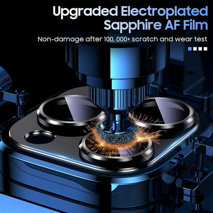 Titanium Black Metal Glass Camera Lens Screen Protector For iPhone 16 Pro Max 16 Plus 16 Protection Cover 15Pro 14Pro Accessory